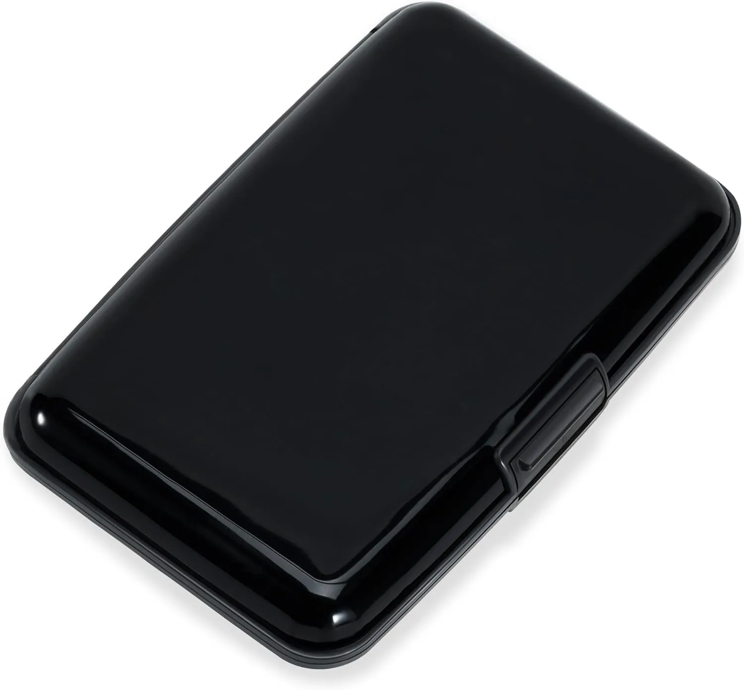 Mayski Credit Card Holder, RFID Blocking, Aluminum Alloy Hard Case, Small Mini Business Metal Wallet for Women Men, Black