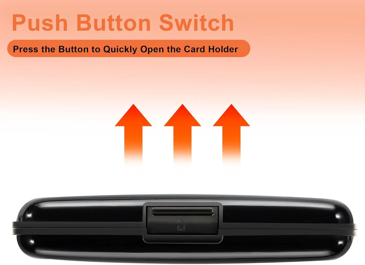 Mayski Credit Card Holder, RFID Blocking, Aluminum Alloy Hard Case, Small Mini Business Metal Wallet for Women Men, Black
