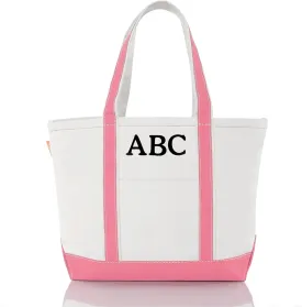 Medium Classic Canvas Tote Bag for Women, Top Zipper Closure, Outer Pocket, Daily Essentials, Groceries, Traveling