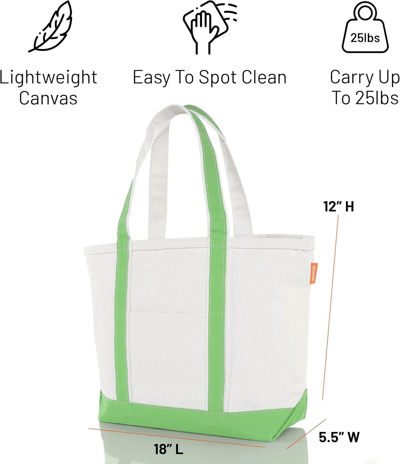 Medium Classic Canvas Tote Bag for Women, Top Zipper Closure, Outer Pocket, Daily Essentials, Groceries, Traveling