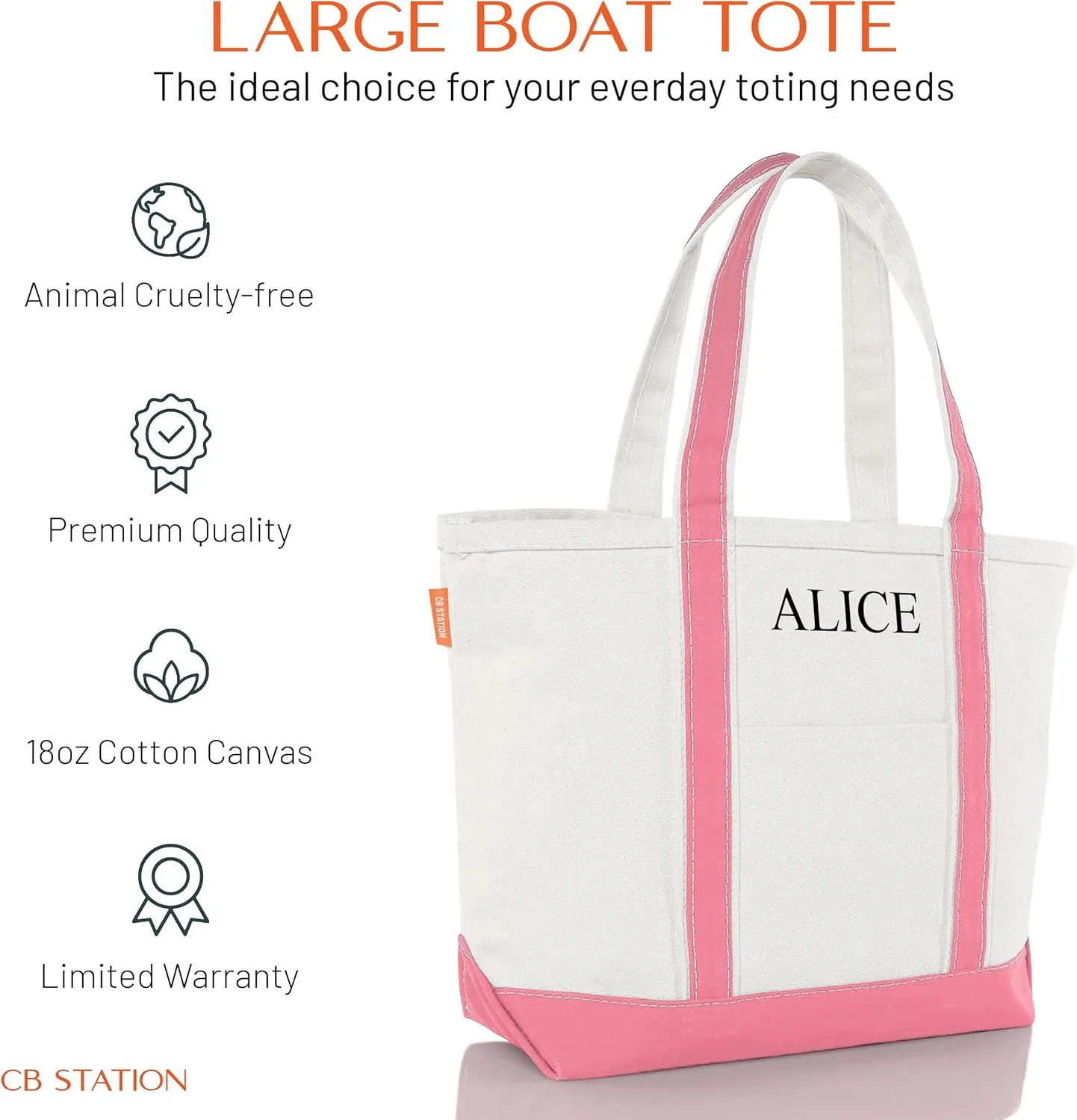 Medium Classic Canvas Tote Bag for Women, Top Zipper Closure, Outer Pocket, Daily Essentials, Groceries, Traveling
