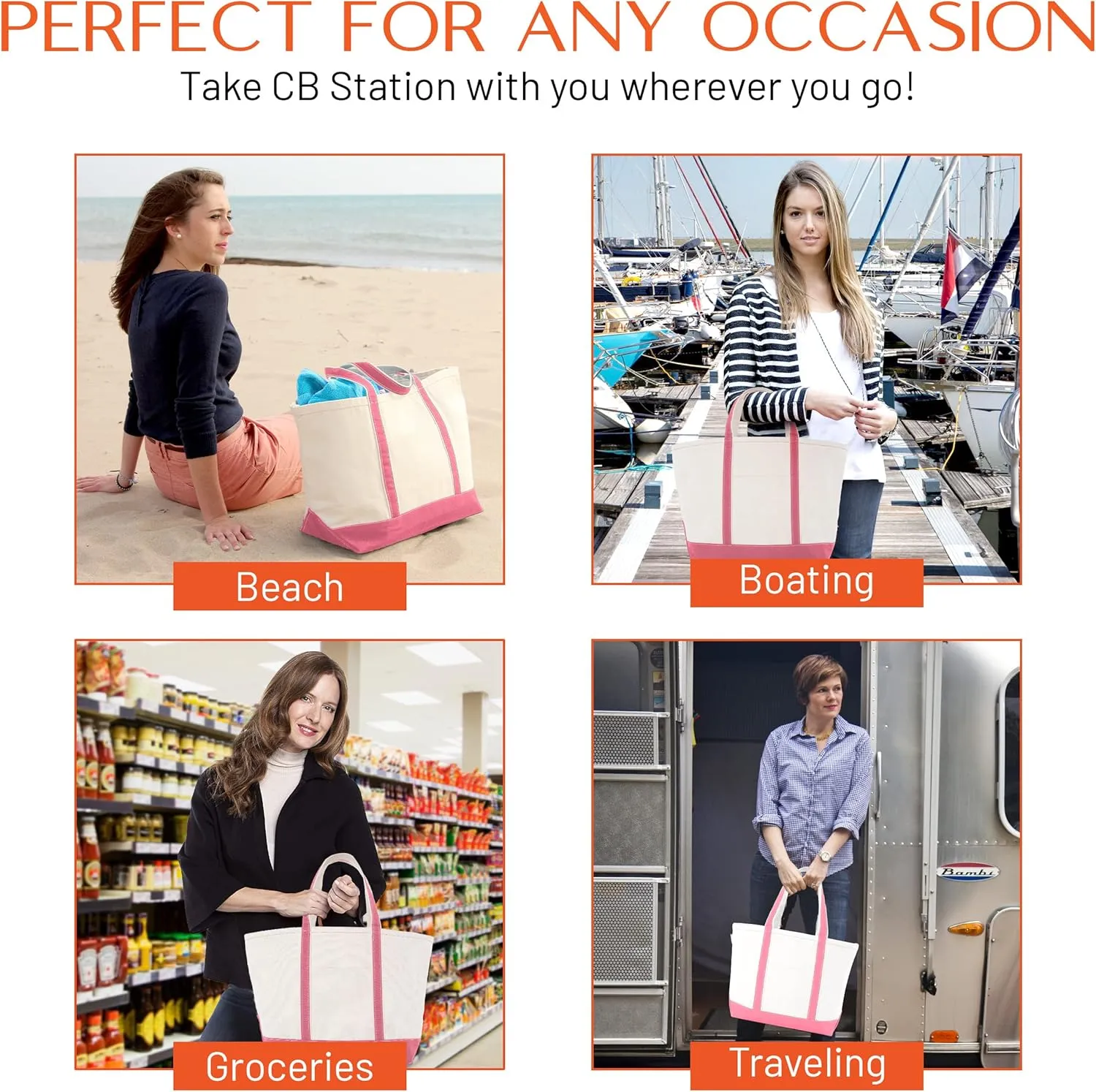 Medium Classic Canvas Tote Bag for Women, Top Zipper Closure, Outer Pocket, Daily Essentials, Groceries, Traveling