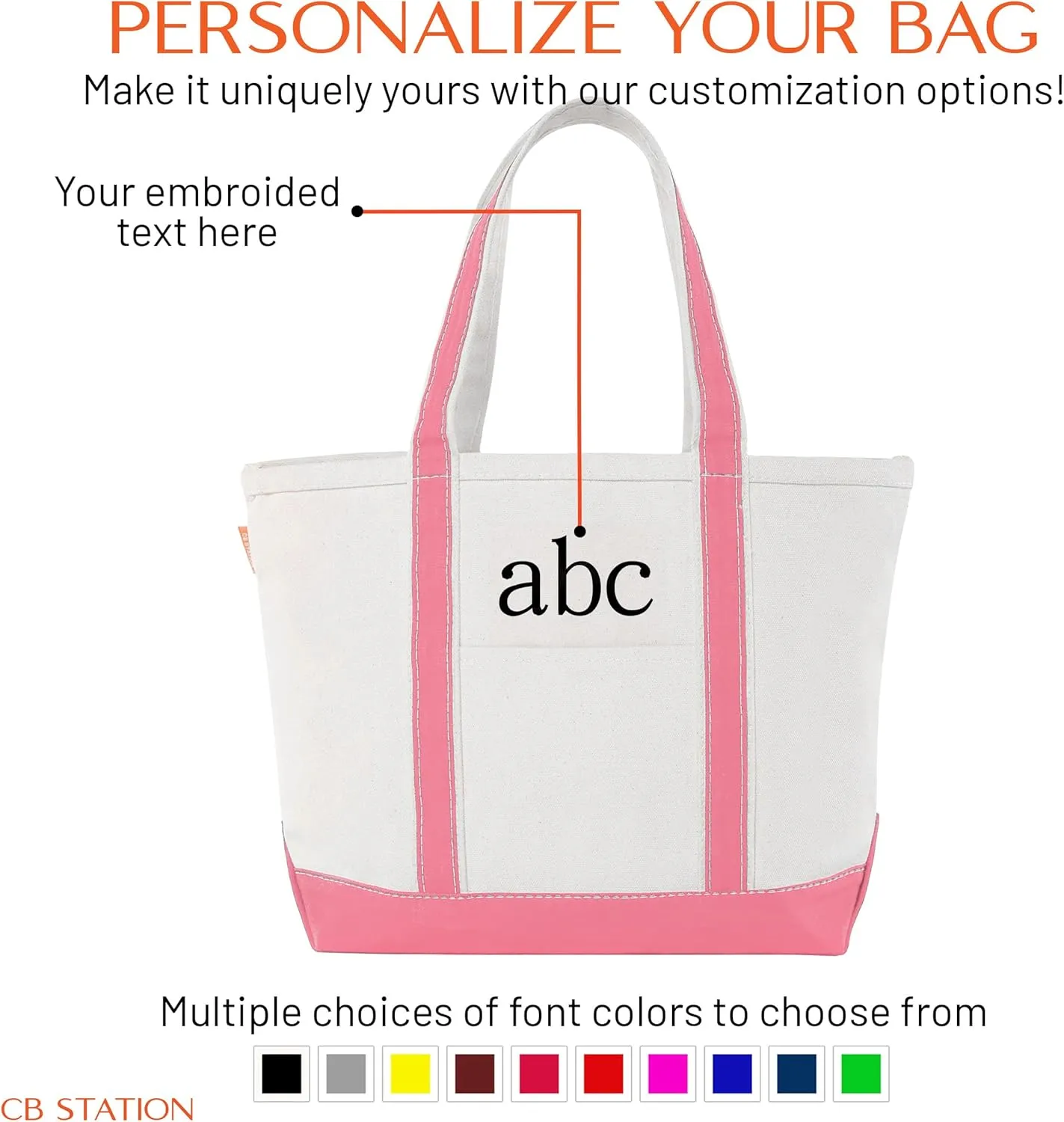 Medium Classic Canvas Tote Bag for Women, Top Zipper Closure, Outer Pocket, Daily Essentials, Groceries, Traveling