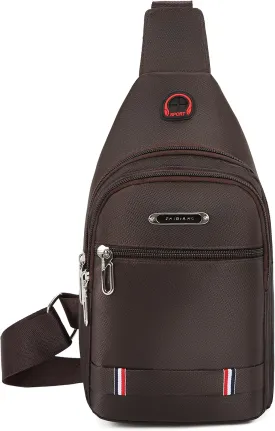 Men's chest bag canvas leisure bag sports small backpack oxford cloth single shoulder messenger bag