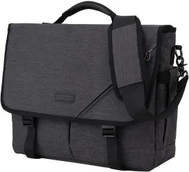 Messenger Bag for Men, Lightweight Water Resistant 15.6 In Laptop Bag Business Office Satchel Shoulder Bag