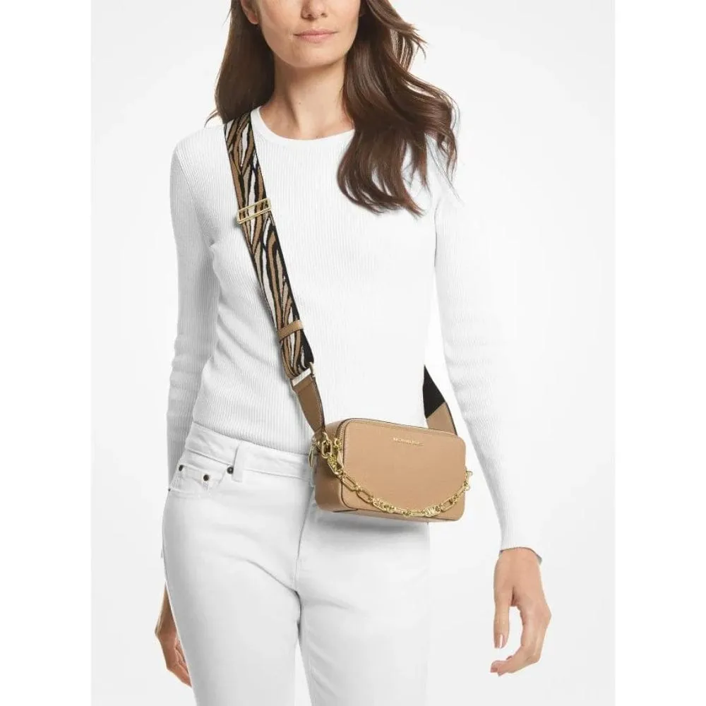 Michael Kors Jet Set Zip Camera Crossbody Bag in Camel