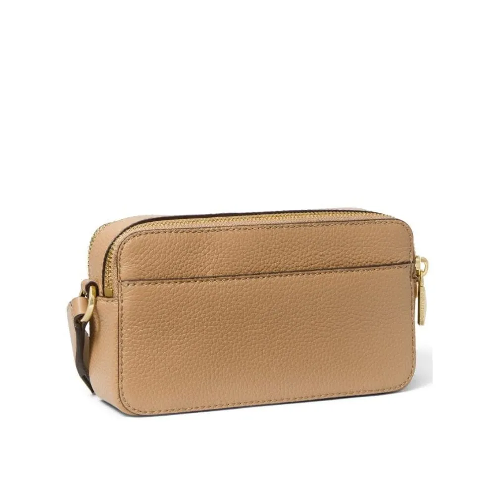 Michael Kors Jet Set Zip Camera Crossbody Bag in Camel
