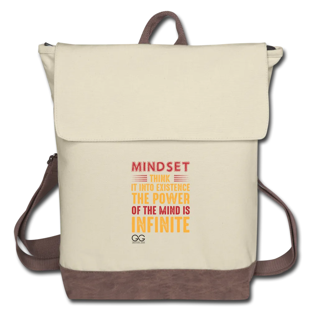 Mindset Think It Into Existence Canvas Backpack