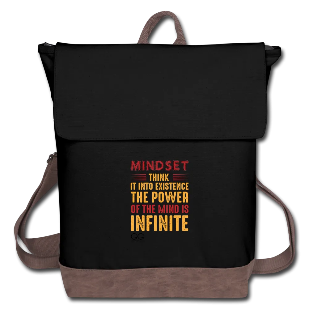 Mindset Think It Into Existence Canvas Backpack