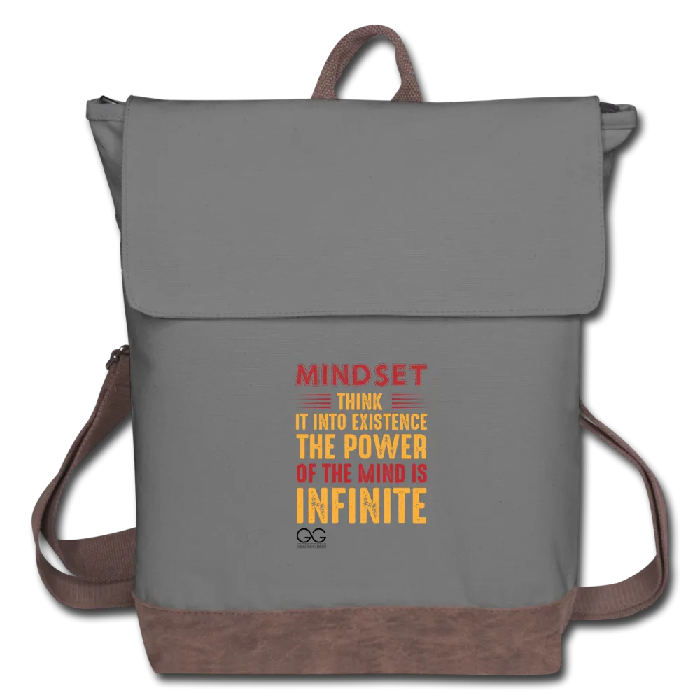 Mindset Think It Into Existence Canvas Backpack