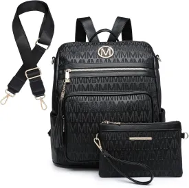 MKP COLLECTION Women Fashion Backpack Purse Convertible Large Rucksack Versatile Travel Shoulder Bags Handbag Set with Tassel