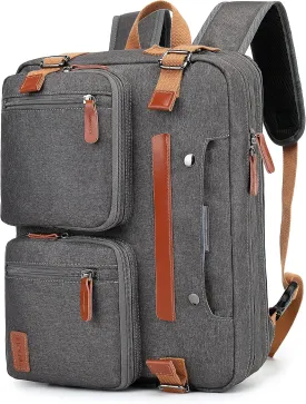 MOLNIA 15.6 inch Laptop Backpack,3 in 1 Briefcases For Men,Laptop Backpack, Messenger Bag,Computer Bags For Men Women, Dark Grey