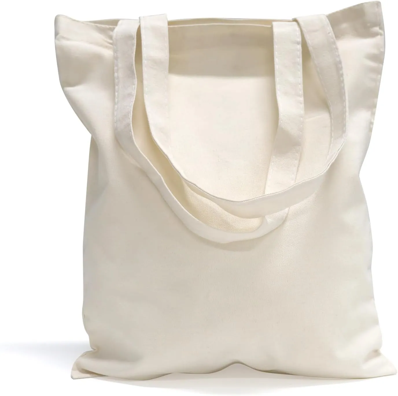 Morcheiong 20 Pack Cotton Canvas Bag Blank Tote Canvas Bags Reusable Grocery Shopping Bags, Suitable for DIY Craft, Promotion, Gift, Shopping, Advertising, Drawing, Grocery, Activity