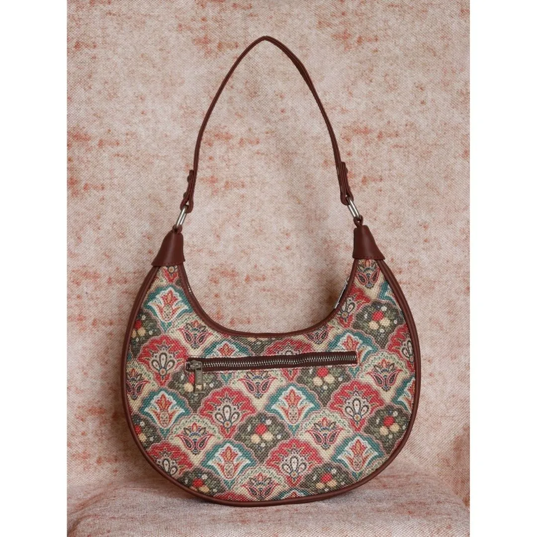 Mughal Art Multicolor Hobo Bag