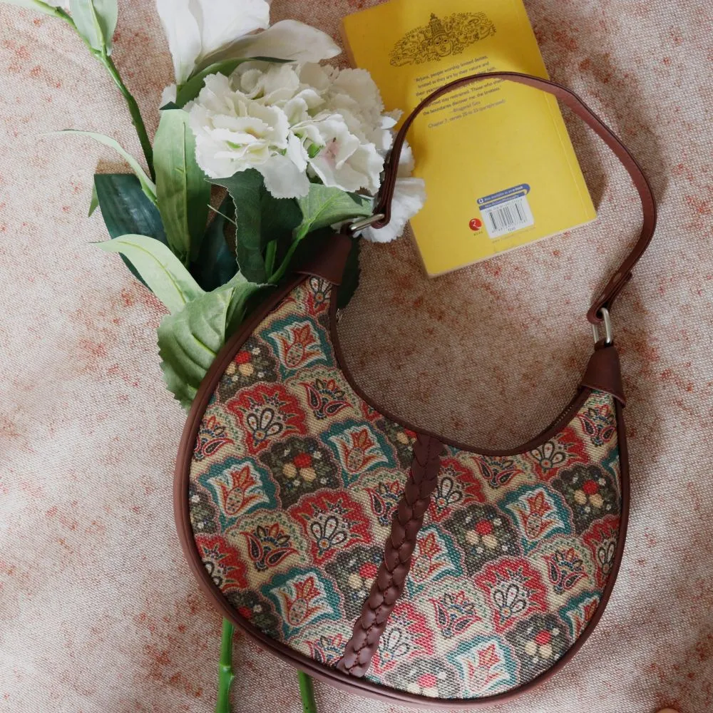 Mughal Art Multicolor Hobo Bag