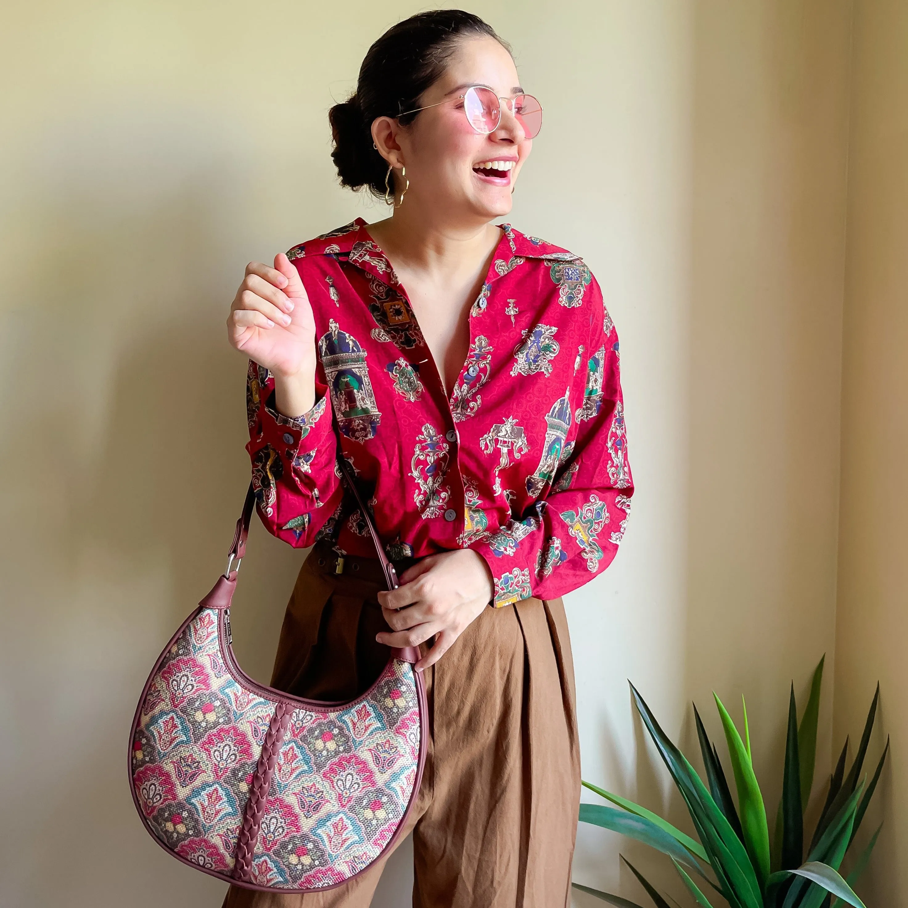 Mughal Art Multicolor Hobo Bag
