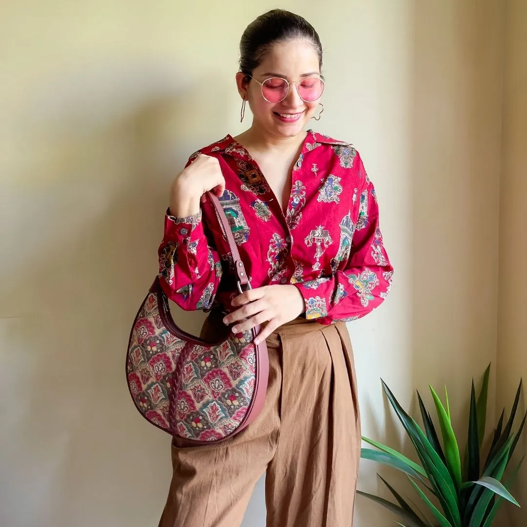Mughal Art Multicolor Hobo Bag