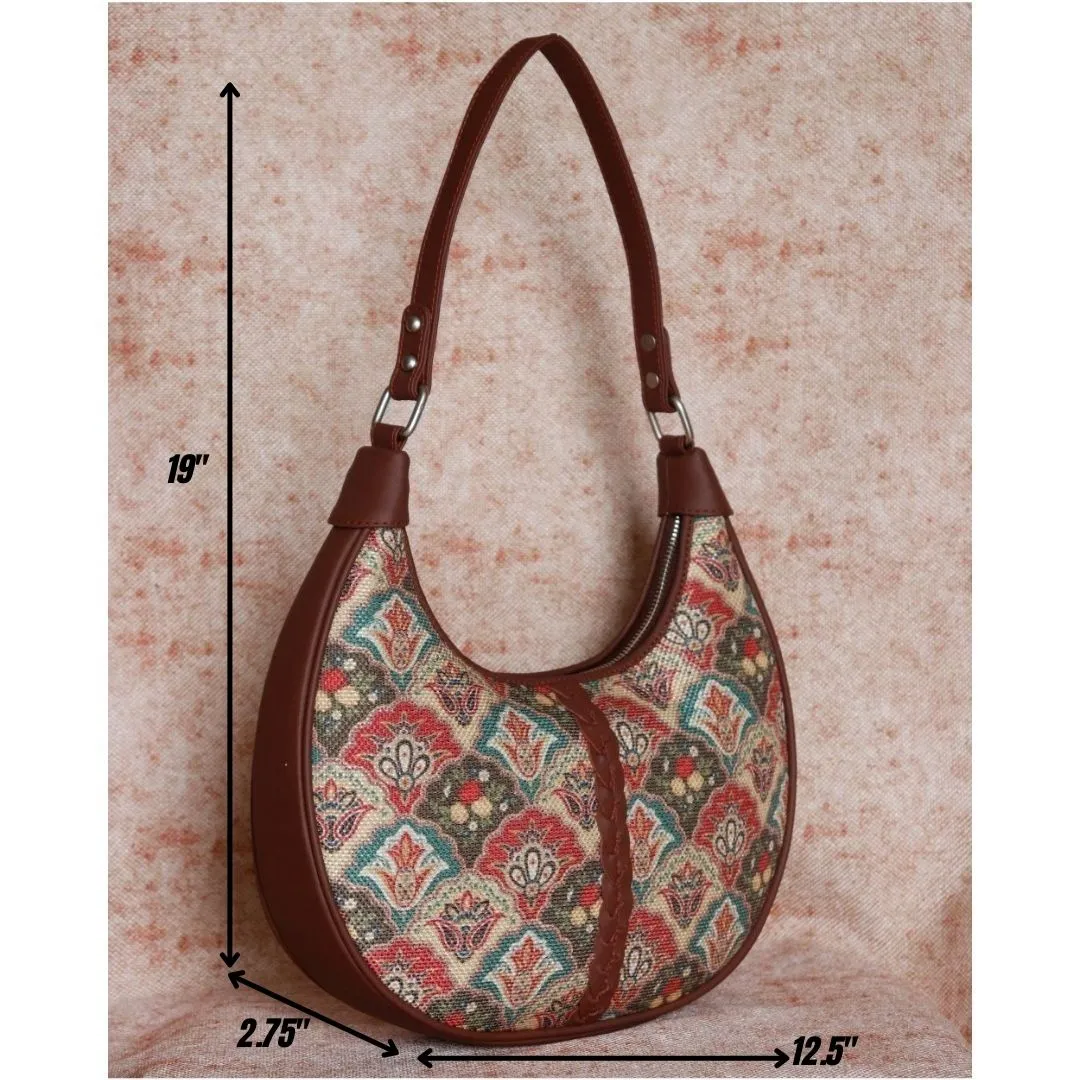 Mughal Art Multicolor Hobo Bag