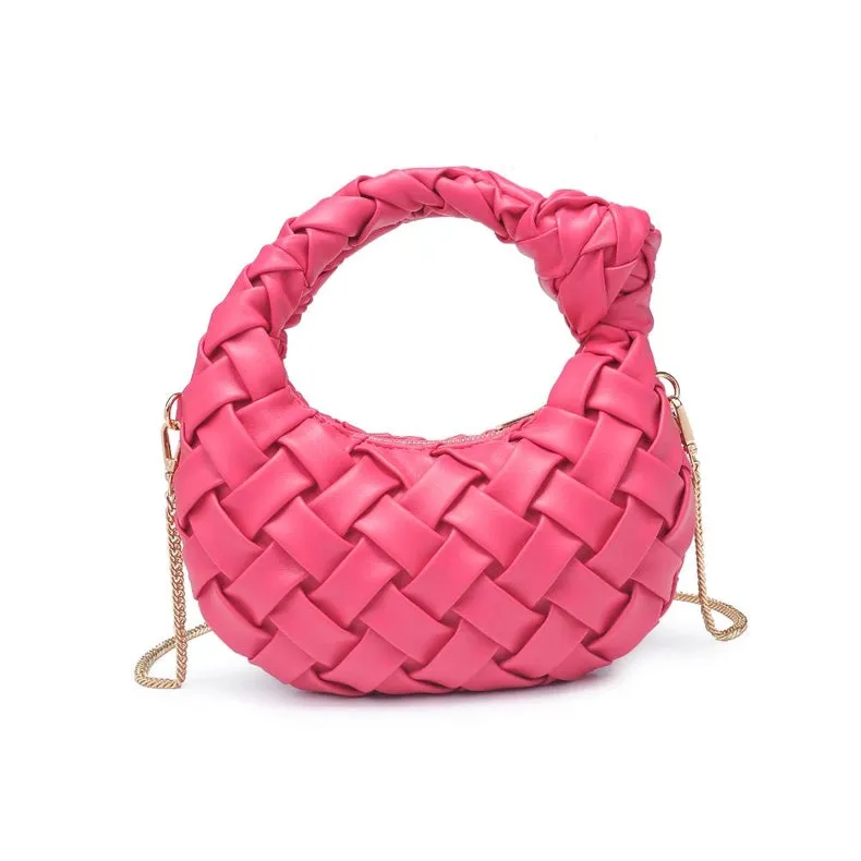 Nadia Woven Crossbody Hot Pink