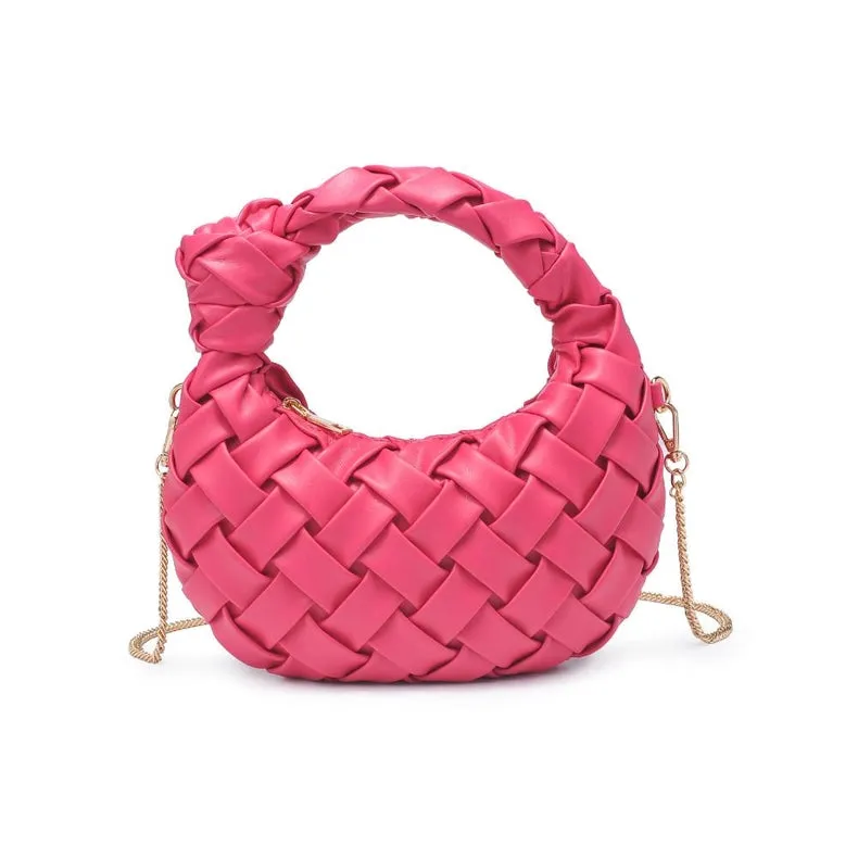 Nadia Woven Crossbody Hot Pink