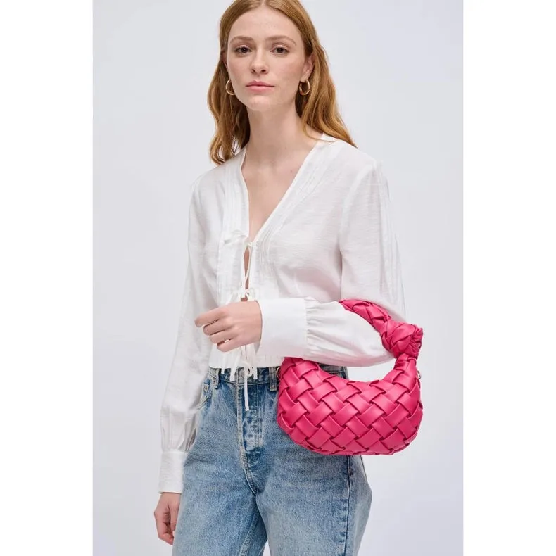 Nadia Woven Crossbody Hot Pink