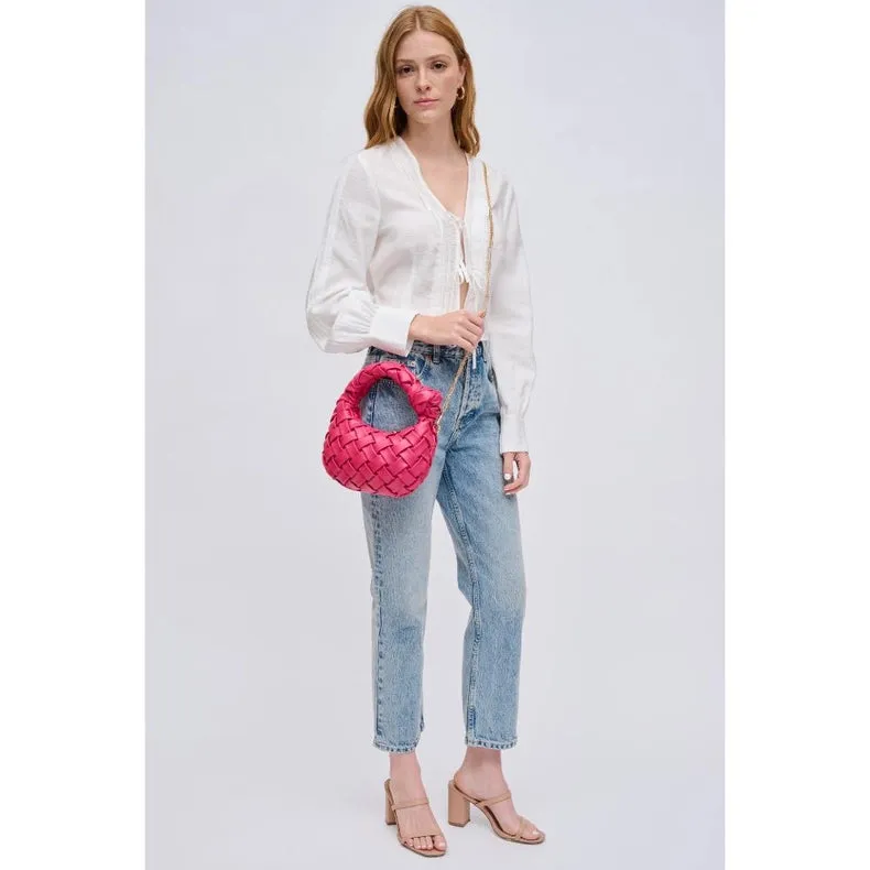 Nadia Woven Crossbody Hot Pink