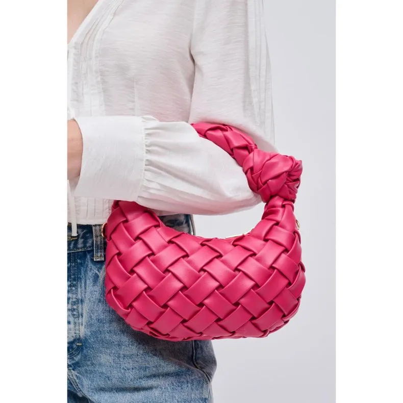 Nadia Woven Crossbody Hot Pink