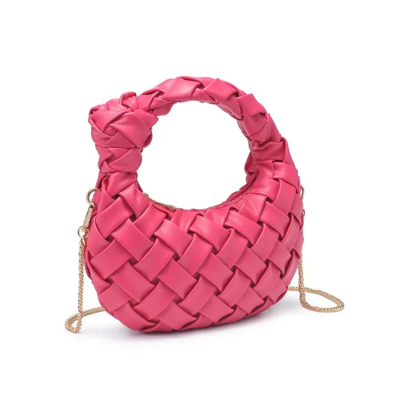 Nadia Woven Crossbody Hot Pink