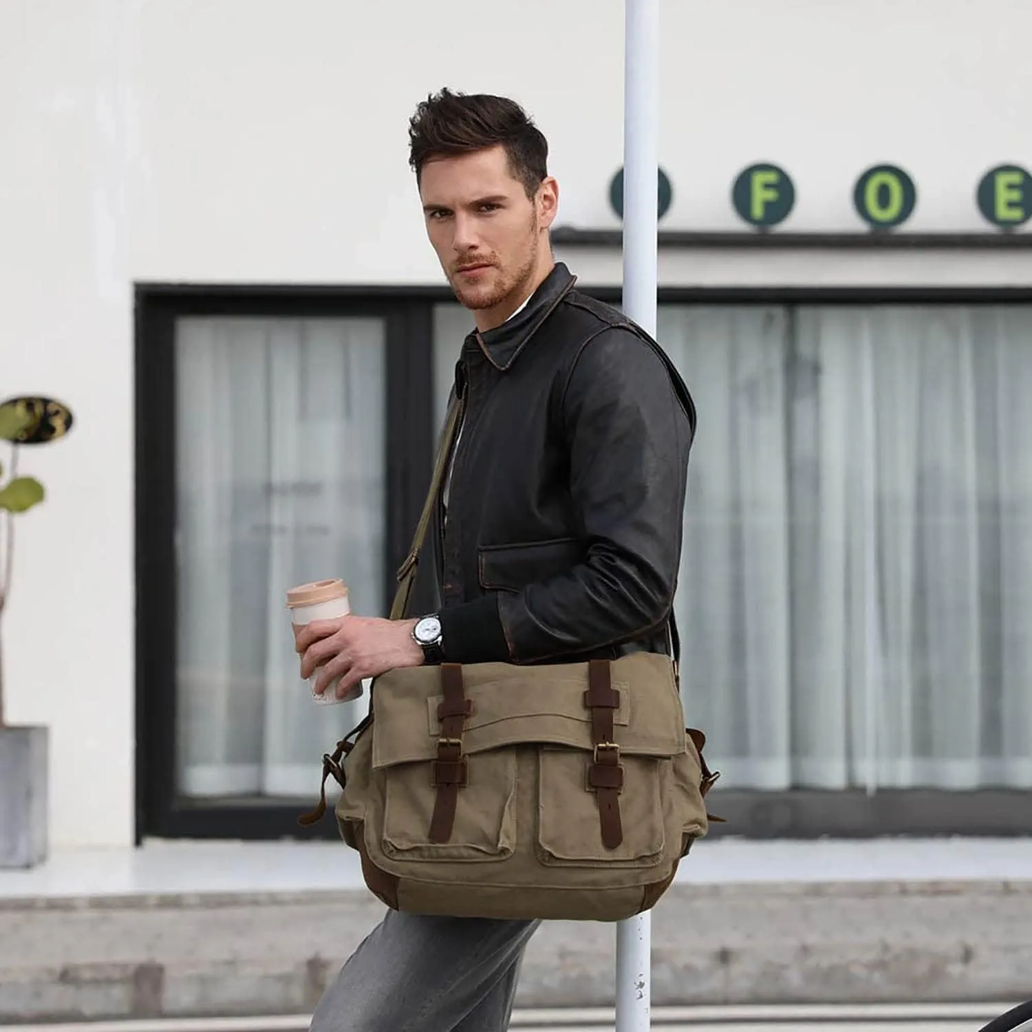 New Vintage Messenger Bag Satchel Bag bag Bookbag Casual Travel Shoulder Bag