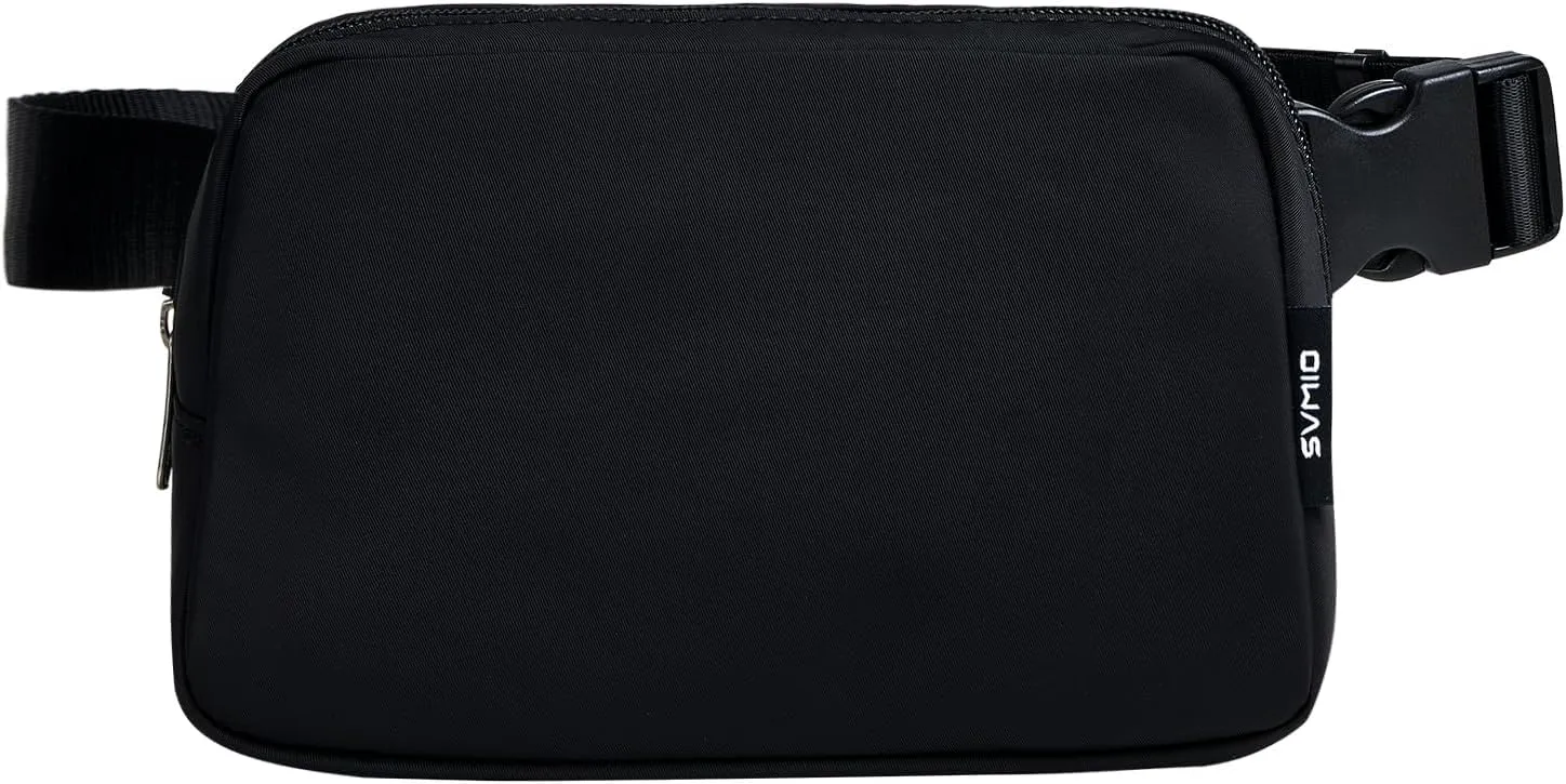 OIWAS Belt Bag Fanny Packs for Women, Crossbody Bag Bum Bags with Adjustable Strap Travel Everywhere Carry-On Sling Bag for Running, Hiking, Cycling, Concert (Black)