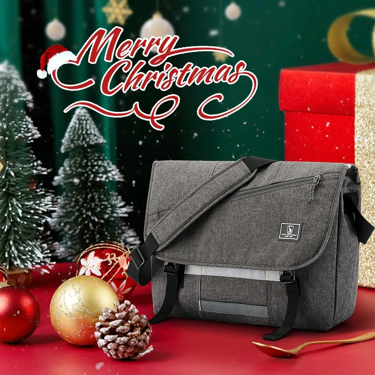 OIWAS Messenger Bag for Men, 15.6 Inch Laptop Crossbody Bags Women Casual Satchel Shoulder Bag College Travel Office Briefcase
