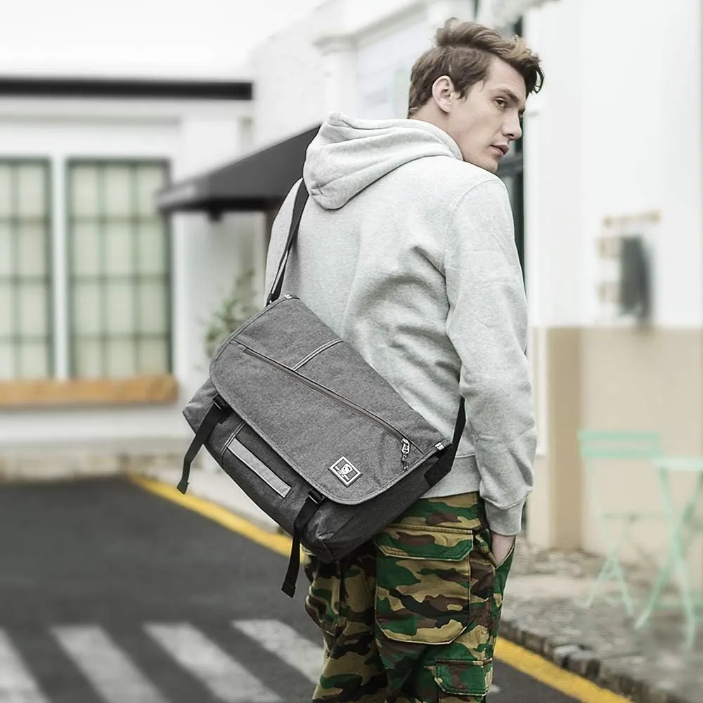 OIWAS Messenger Bag for Men, 15.6 Inch Laptop Crossbody Bags Women Casual Satchel Shoulder Bag College Travel Office Briefcase
