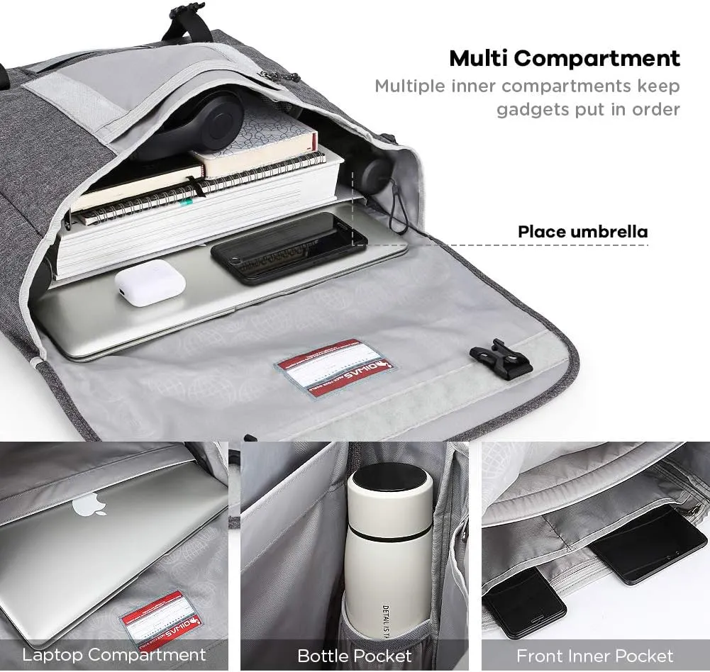 OIWAS Messenger Bag for Men, 15.6 Inch Laptop Crossbody Bags Women Casual Satchel Shoulder Bag College Travel Office Briefcase