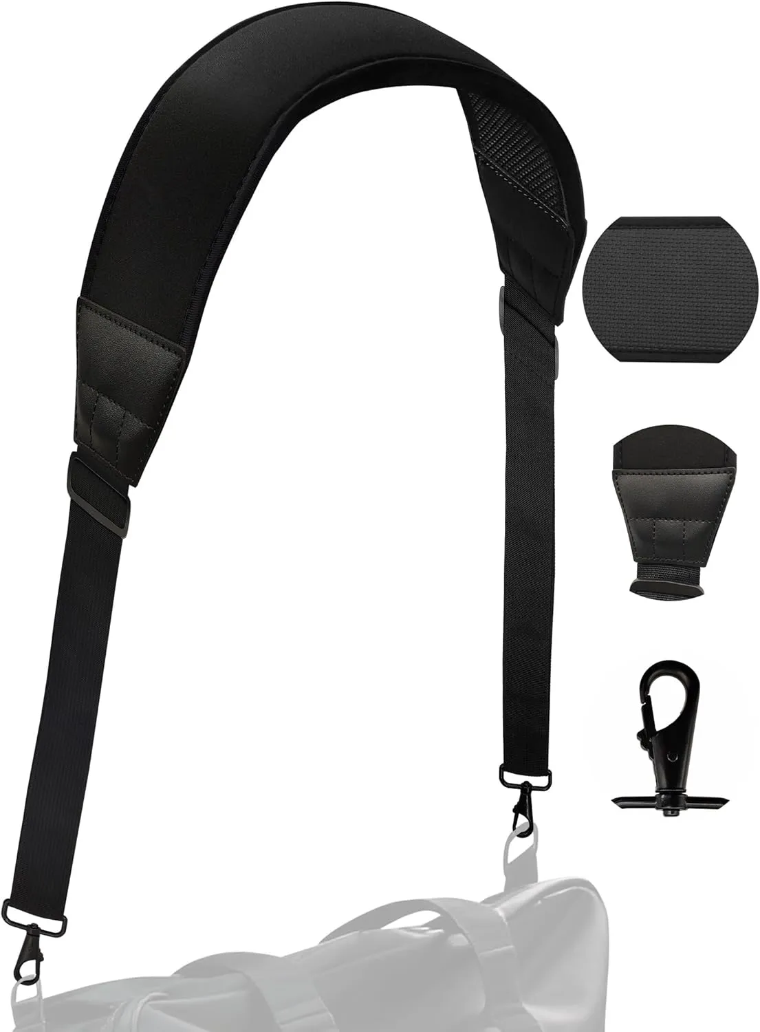 Padded Shoulder Straps for Bag, Adjustable Thick Soft Bag Strap Crossbody for Briefcase Laptop Duffle Gym Bag Purses Luggage, Reduce Shoulder Pressure