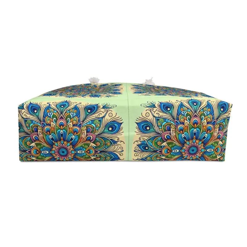 Peacock Paradise Oversized Polyester Weekender Tote