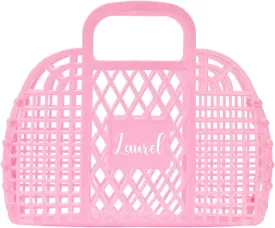 Personalized Jelly Bag - Reusable Beach Tote Bag,Plastic Jelly Purse,Handbag Gifts for Women,Girls,Kids