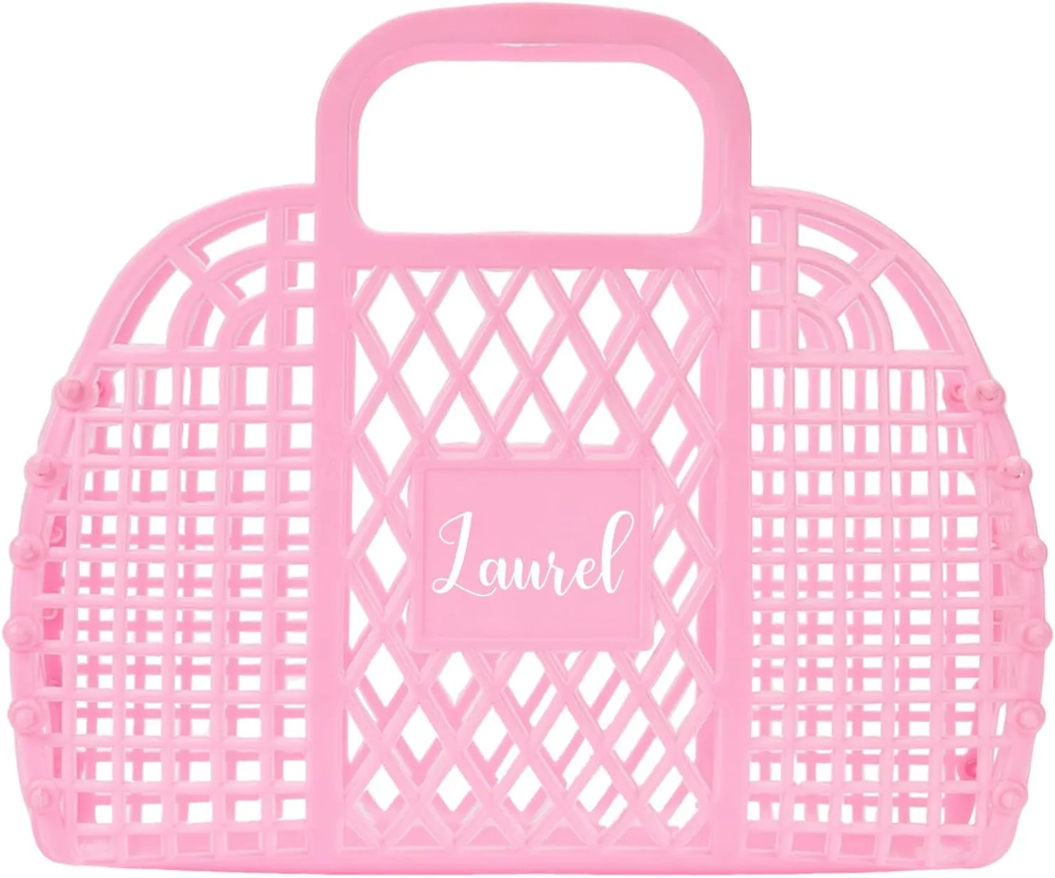 Personalized Jelly Bag - Reusable Beach Tote Bag,Plastic Jelly Purse,Handbag Gifts for Women,Girls,Kids