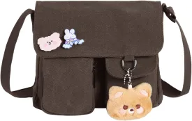 Phaoullzon Kawaii Crossbody Bag Cute Messenger Bags Canvas Shoulder Purse Gifts for Teens