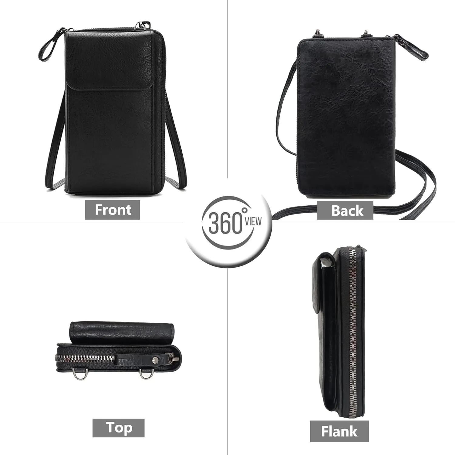 PORT&LOTUS Crossbody Bags for Women Cell Phone Purse Wallet Ladies Small Women's Handbags PU Leather Shoulder Card Holder