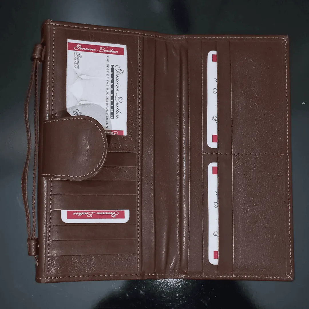 Premium Leather Clutches for Women - Brown