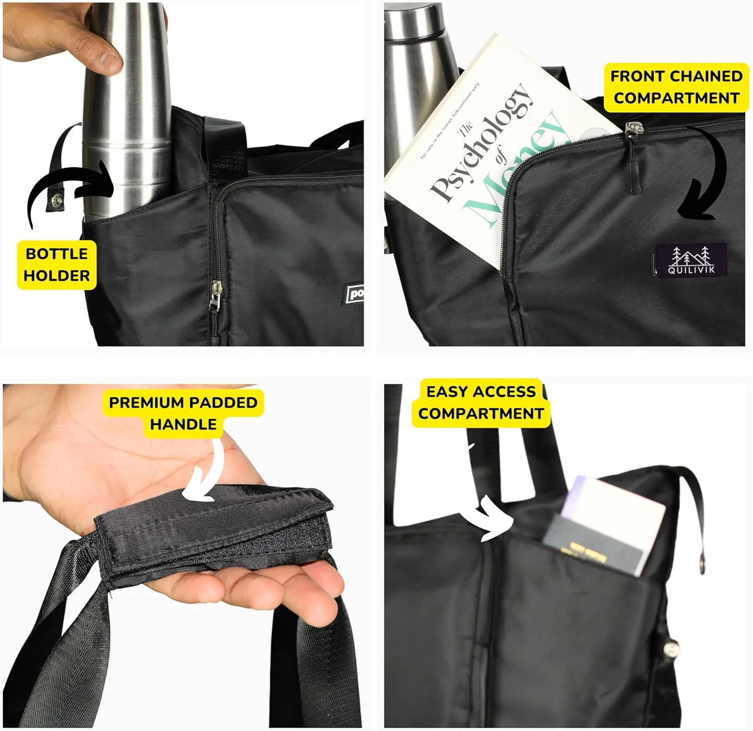 Premium Rolling Duffle Bag with Wheels, Expandable Foldable Duffle Bag with pockets for Water bottle with Wheels carrying pouch & Handle for Travel,Rolling Luggage bag with Front Pouch. (Black, 55L)