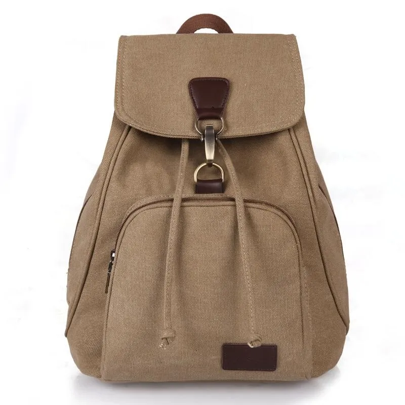 Preppy Style Female Canvas School Student Laptop Mochila Backpack