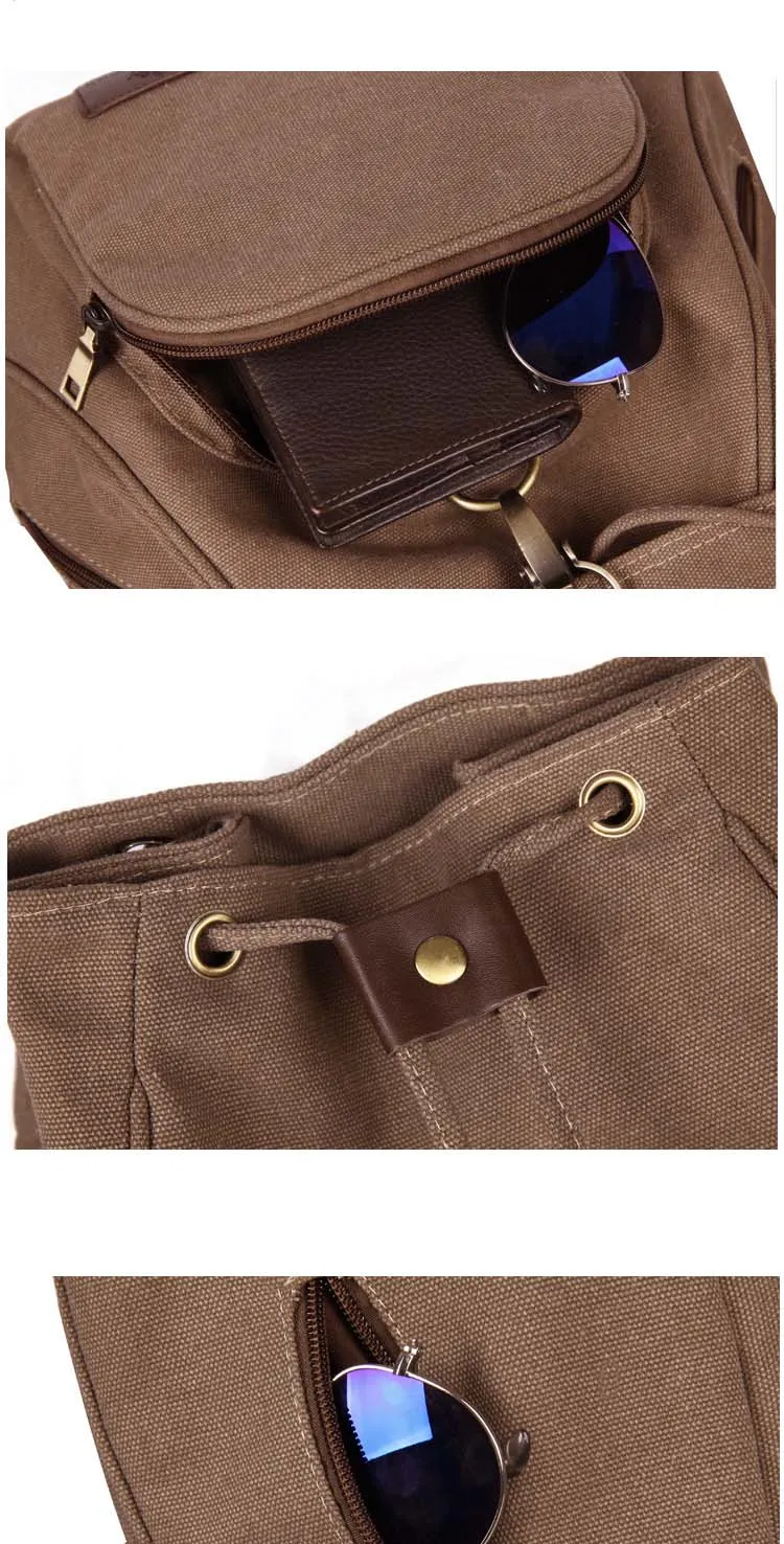 Preppy Style Female Canvas School Student Laptop Mochila Backpack