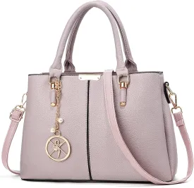Purse and Handbags for Women, 3 Zip Compartments Tote Bag Designer Shoulder Purse Top Handle Satchel Bags