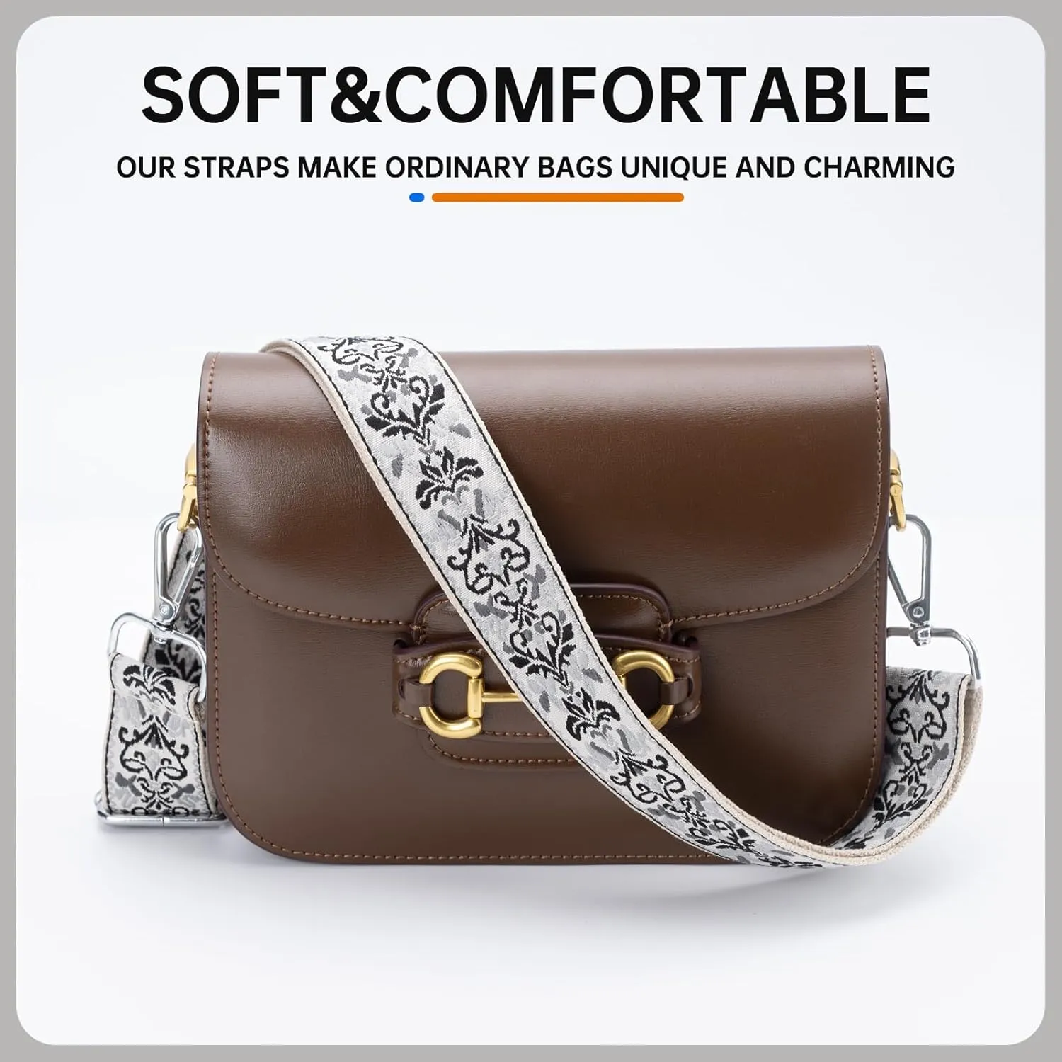 Purse Straps Replacement Crossbody Bag Strap for Purses Adjustable Wide Shoulder Straps for Women Handbags