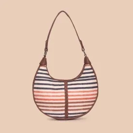 Qutub Stripes Hobo Bag