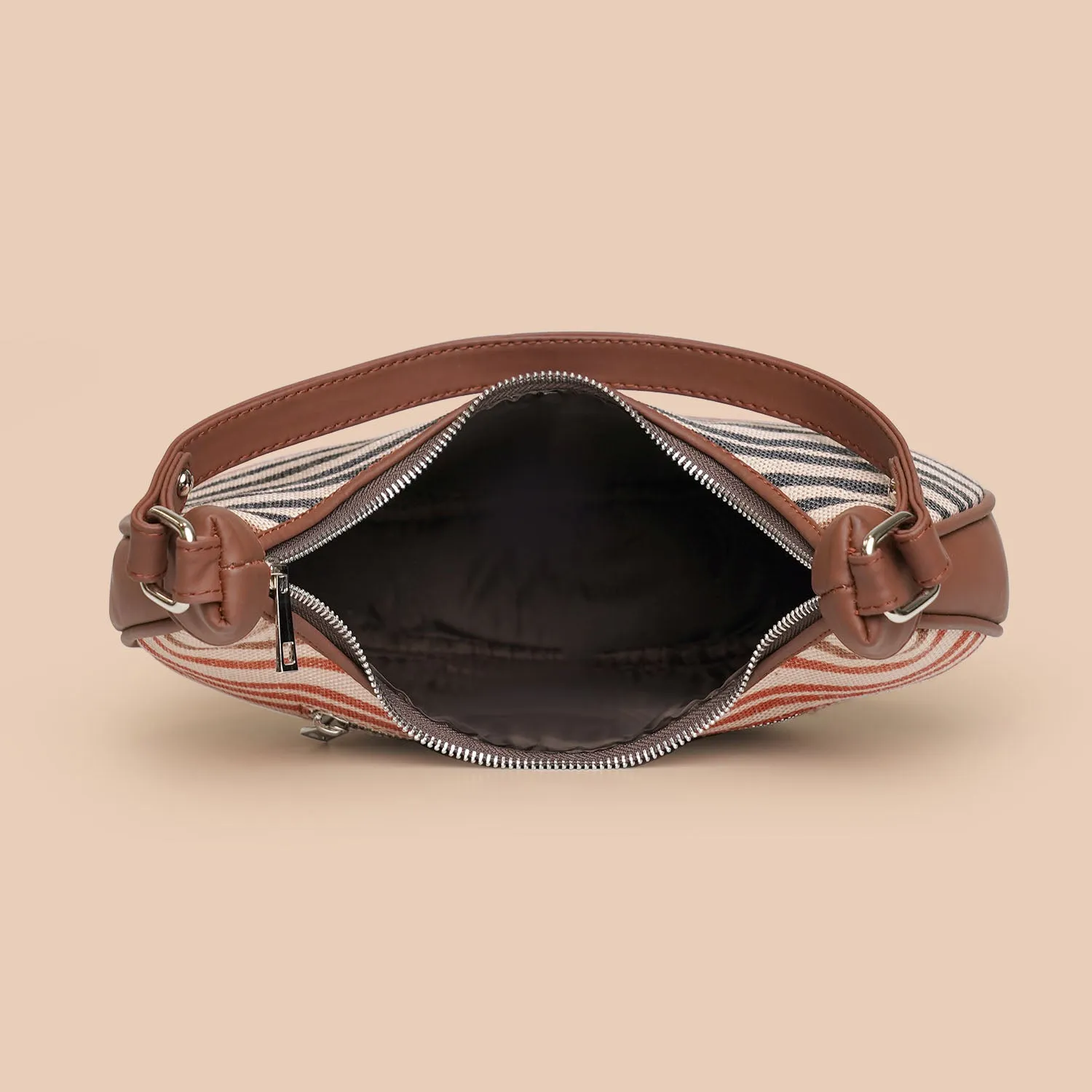 Qutub Stripes Hobo Bag