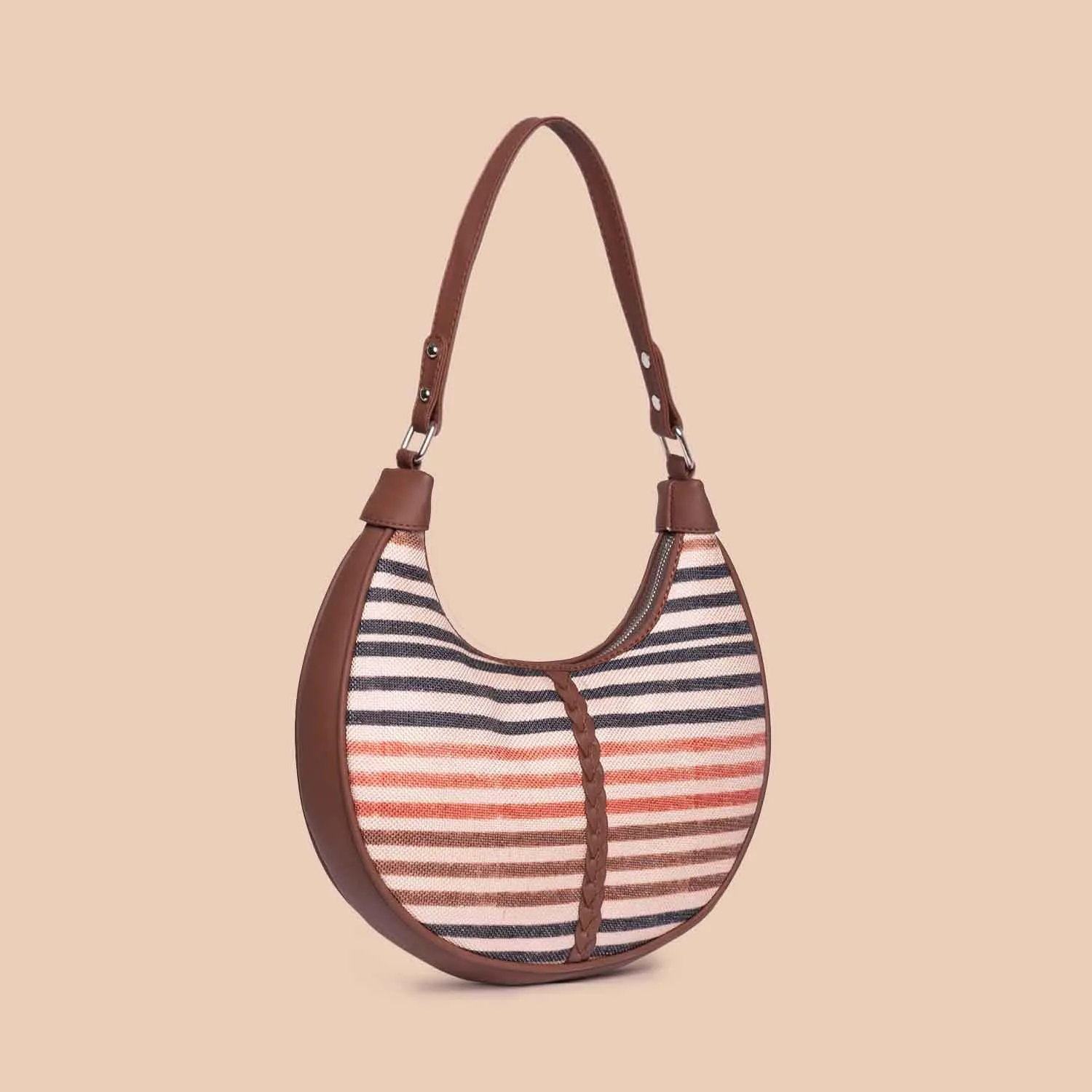 Qutub Stripes Hobo Bag