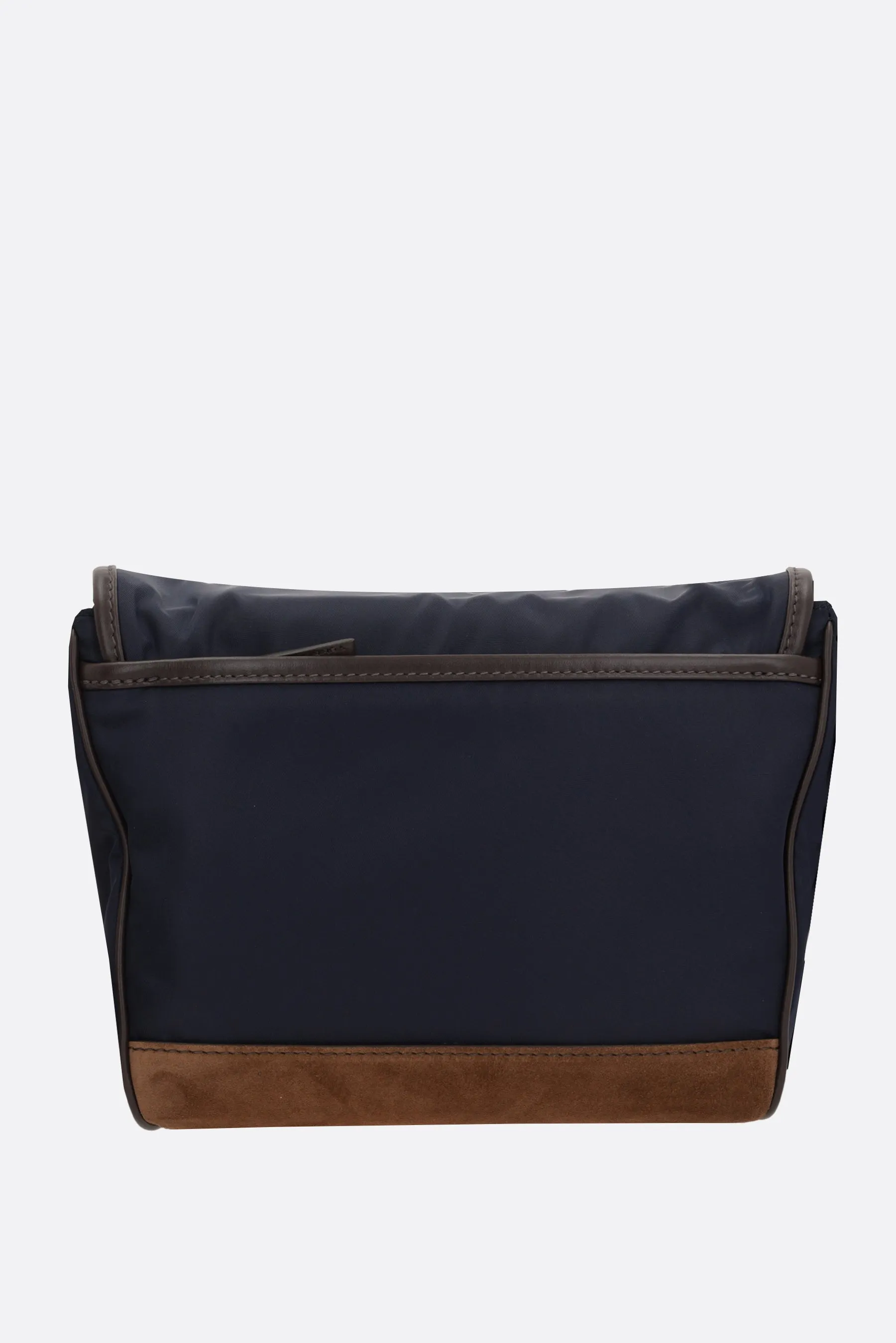 Re-Nylon Leather Messenger Bag