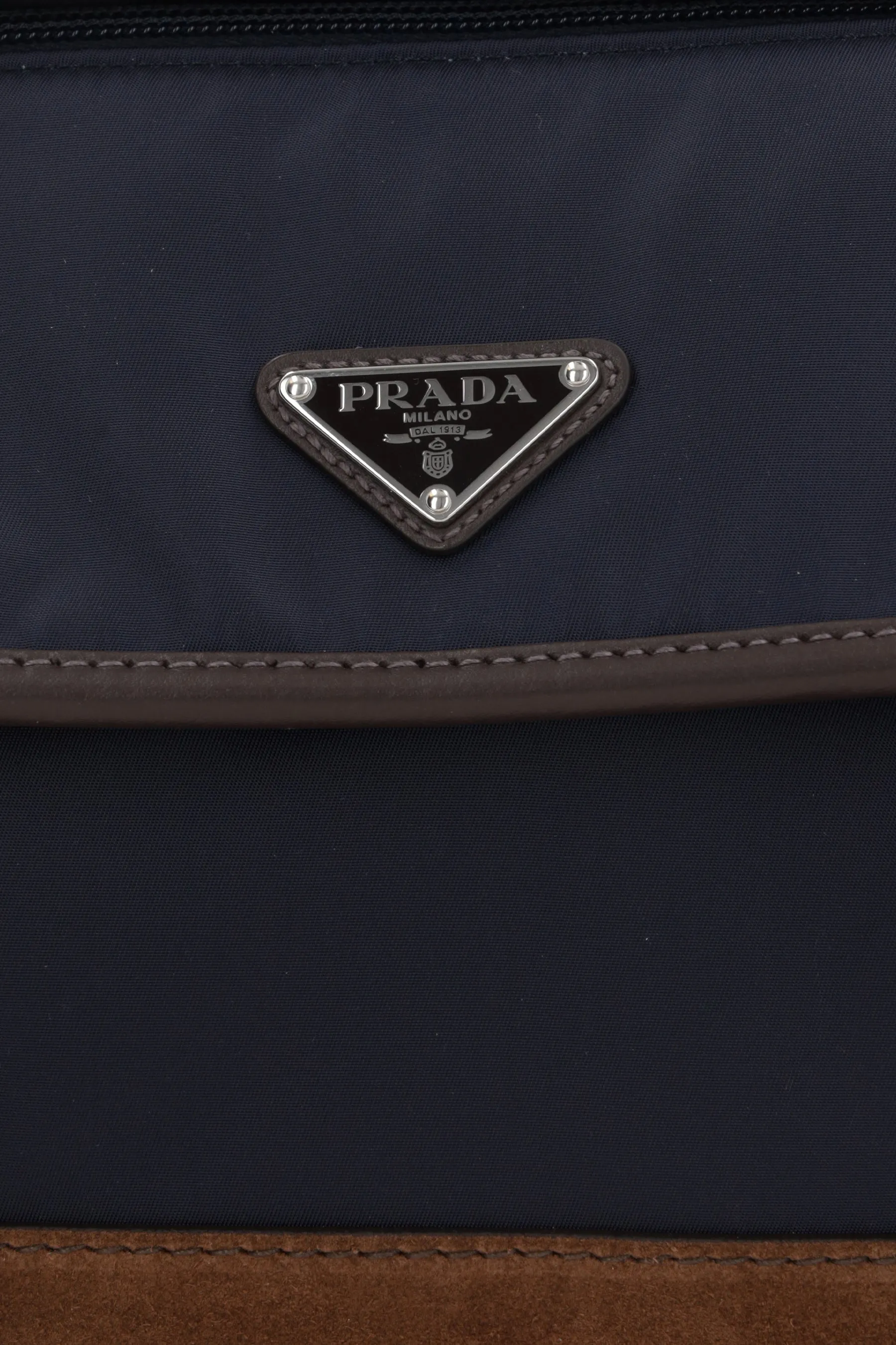 Re-Nylon Leather Messenger Bag
